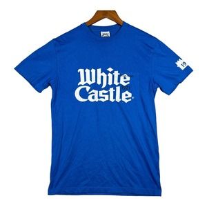White Castle Hamburger est. 1921 Logo Men's Blue 420 Sliders T-Shirt Men's sz M